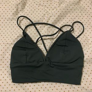 Olive green lululemon sports bra size 4